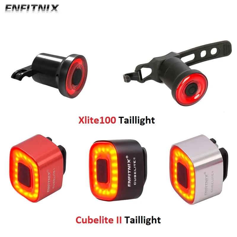 Enfitnix Navi600 USB Charge Night Cycling Headlight Road Bike Smart Flashlight Intelligent Cycle Front Light MTB Rear Light Set