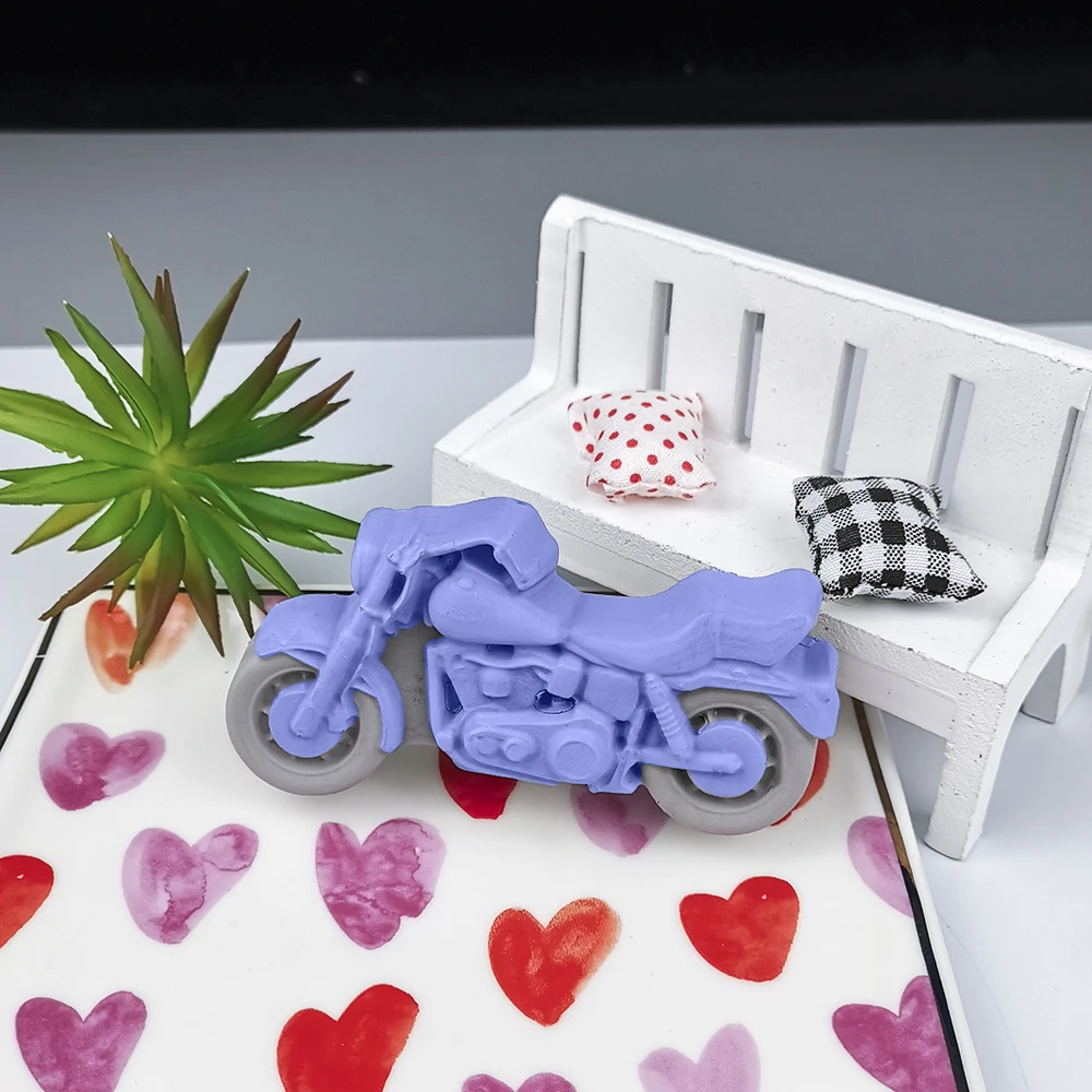 PRZY Motorcycle Mold Soap Molds Handmade Mould Silicone Scooter Molds Fondant Soap Clay Resin Candle Mould