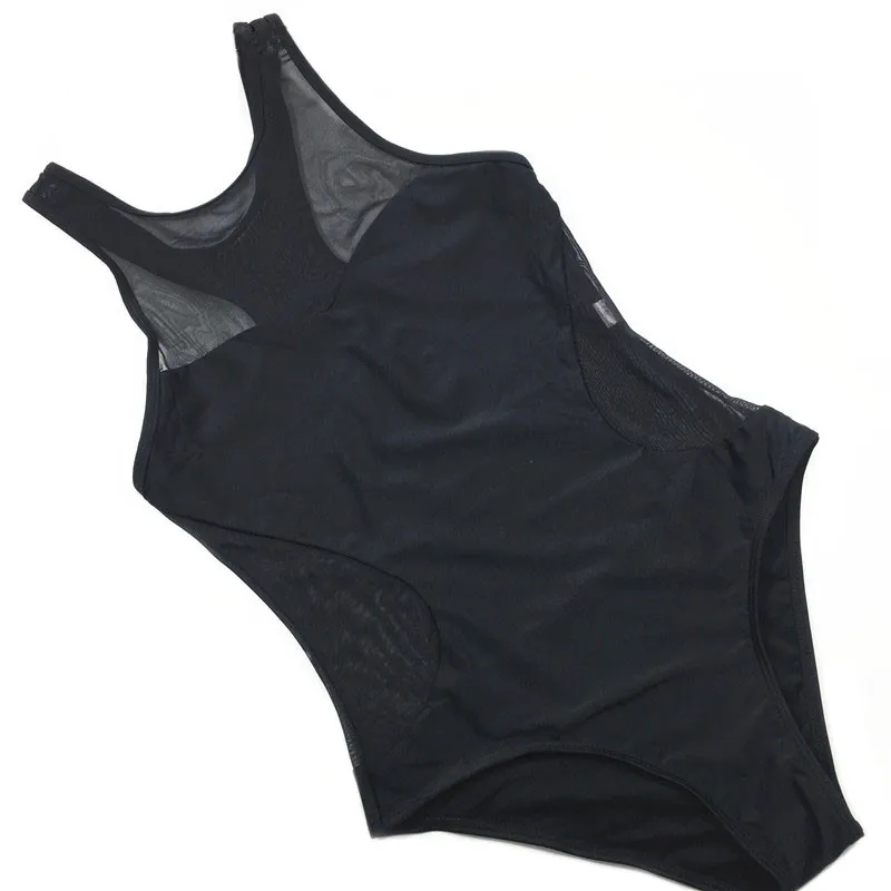 Maiô de malha única para mulheres, monokini com costas, maiô preto, roupa de banho sexy, maiô de malha