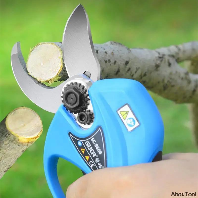 32MM Electric Pruning Shears Garden Shears With Rechargeable Lithium Battery Thick Branch Shears Fruit Tree Electric Shears