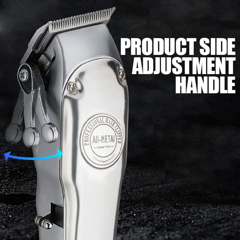 All-metal barber hair clipper professional electric hair trimmer men cordless hair cutter machine hair cut magic rechargeable