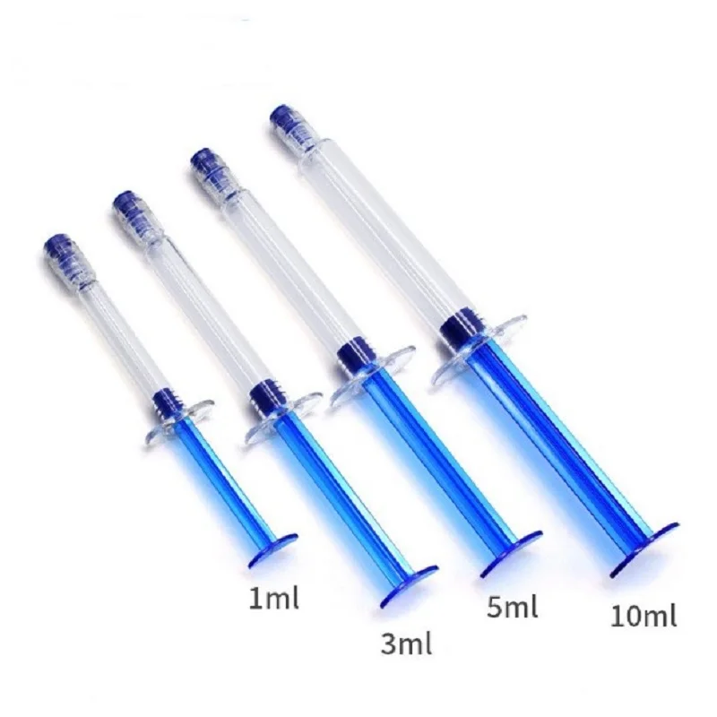 

Empty 1ML 3ml 5ml 10ml Cosmetic Syringe for Hyaluronic Acid Collagen Gel Blue Airless Disposable Eye Cream/Essence/Mask Tube