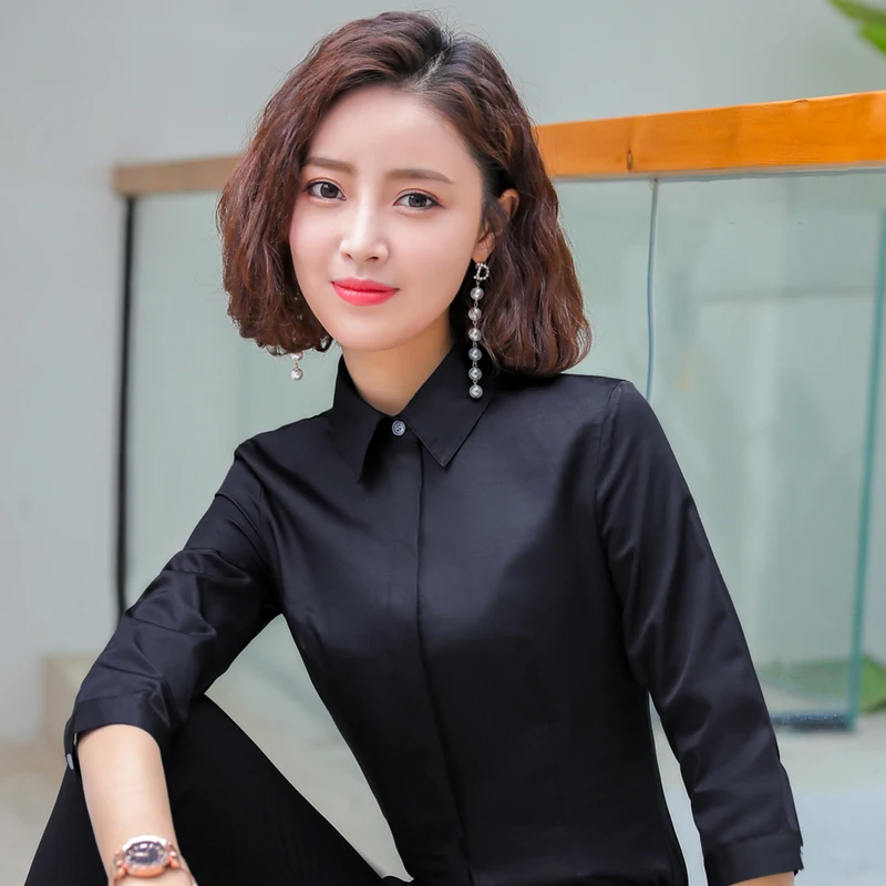 New Styles 2021 Summer Half Sleeve Blouses Shirts Elegant Blue for Women Business Work Wear Female Tops Clothes Burgundy