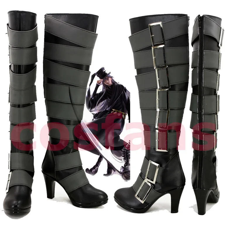 Anime Black Butler Kuroshitsuji Undertaker Cosplay Boots Shoes For Christmas Halloween Kuroshitsuji Undertaker Cosplay Costume