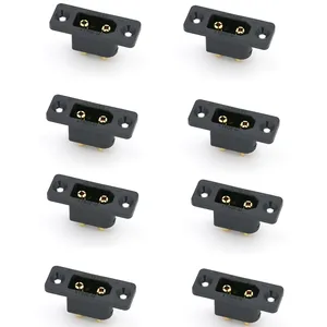 8PCS Amass Black XT90E-M Battery Plug Gold-plated Male Connector DIY Connecting Part for RC Aircraft Drone Accessories