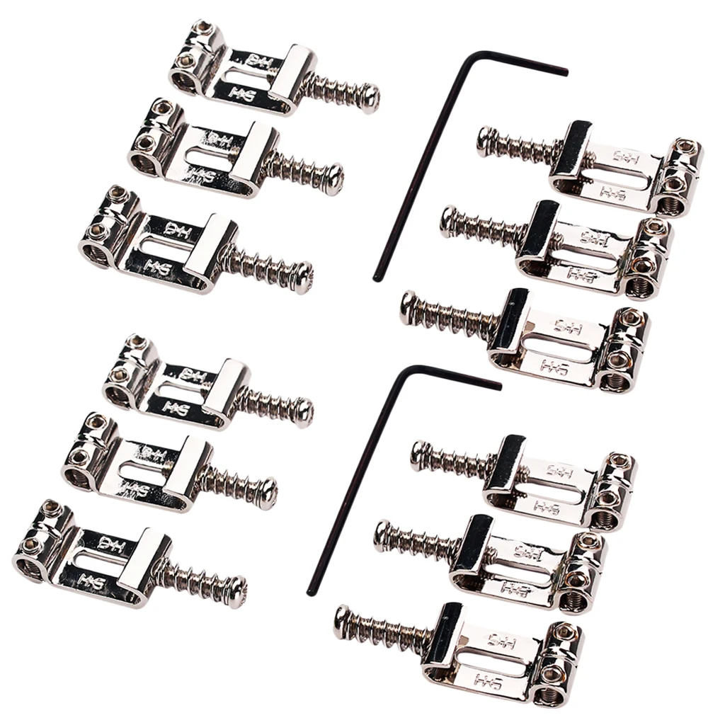 2x Vintage Chrome 6pcs Saddle Bridge Wrench Kit For  Telecaster Guitar