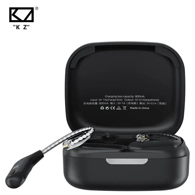 KZ AZ09 HD Bluetooth Module Wireless Upgrade Cable Bluetooth 5.2 HIFI Wireless Ear Hook C PIN Connector With Charging Case