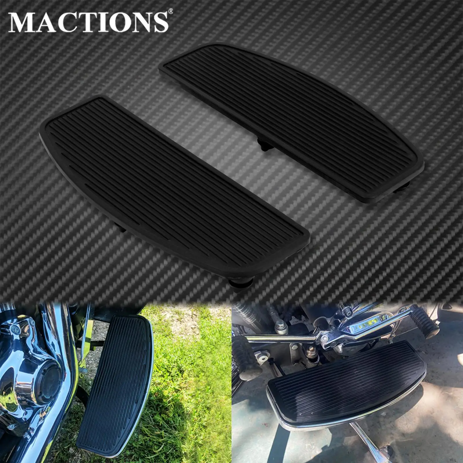 2xmotocykl czarna gumowa wkładka dla jeźdźców podnóżek dla Harley Touring Electra Glide Dyna Switchback FLD Softail Fatboy