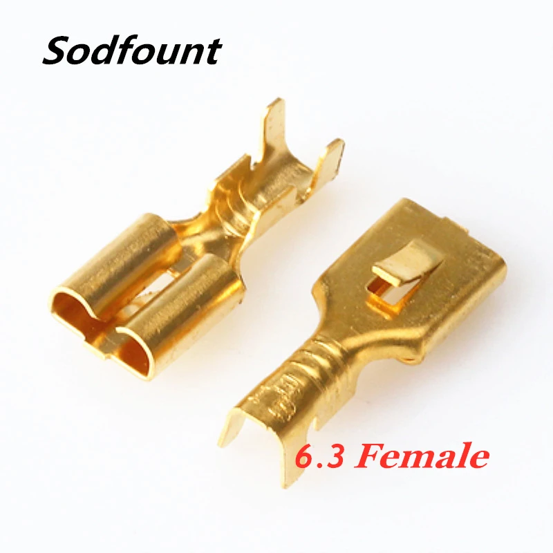 H62 Brass Tinned 6.3mm 4.8mm 2.8mm 7.8mm 9.5mm  Automotive Connector Female Male Terminals Car Speaker Electric Wire Connectors