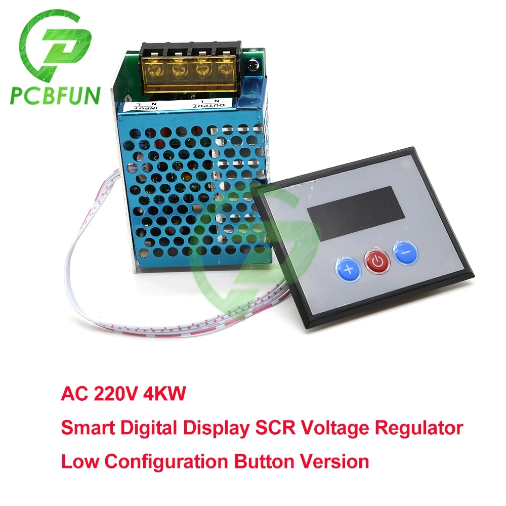 AC 220V 4000W SCR Voltage Regulator Dimming LED Dimming Temperature Voltage Motor Speed Controller Adjustable Infrared Remote