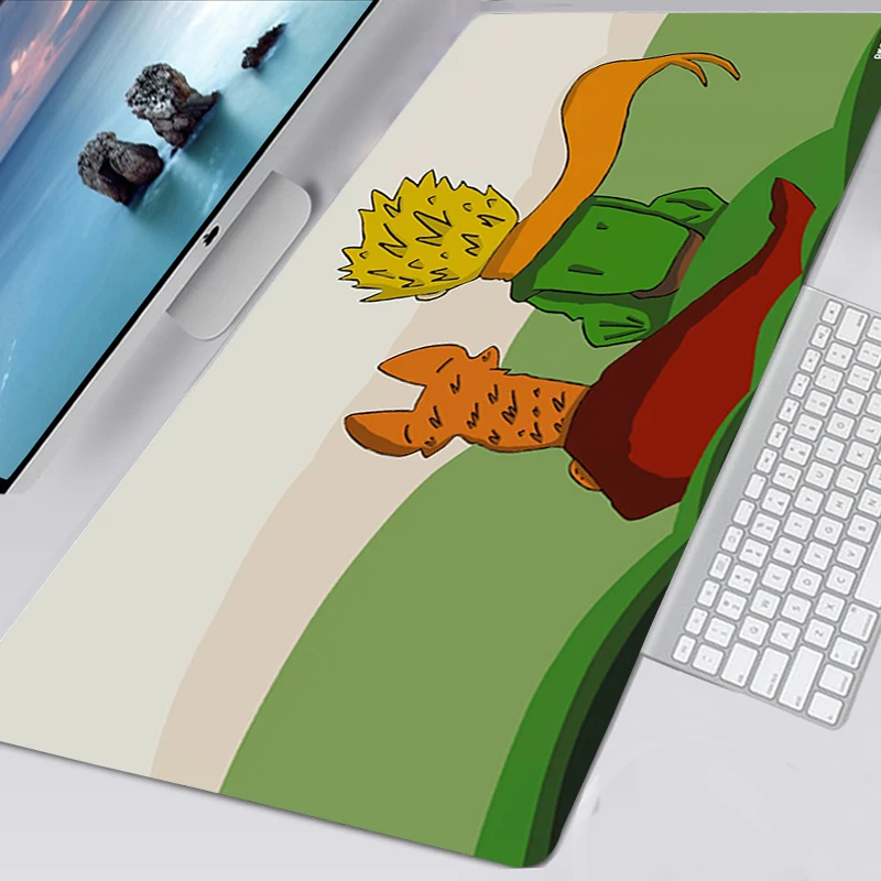 Alas Mouse The Little Prince And The Fox Kawaii Gaming Octagores Mouse Pad Antiselip Ukuran Besar Octagepad Deskmat Tappetino Mouse