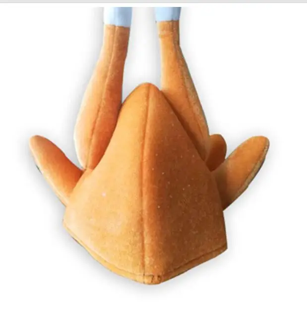 

2022 ROASTED TURKEY HAT Thanksgiving Costume Roast Chicken Raw Poultry Bird Trot Chef