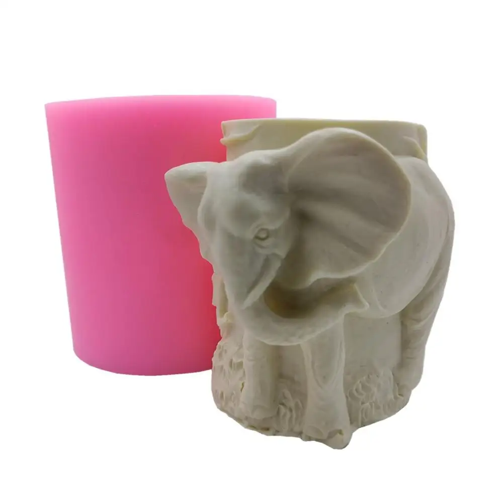 Elephant Design,3D Silicone Candle Molds,Pillar Candle Mold, Scented Wax, Gypsum Molds, Decorating Resin Crafts Mould