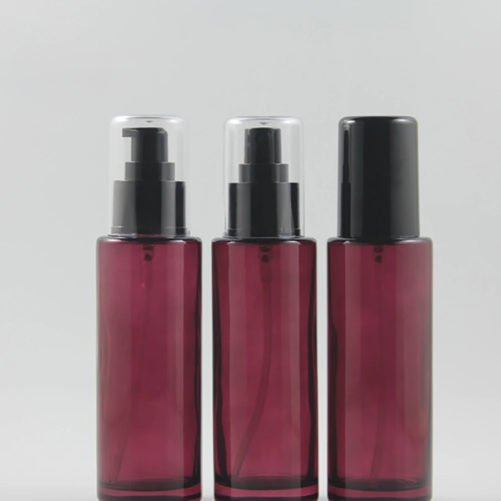 

Mysterious Purple Cylindrical Glass Spray/lotion 100ml bottle