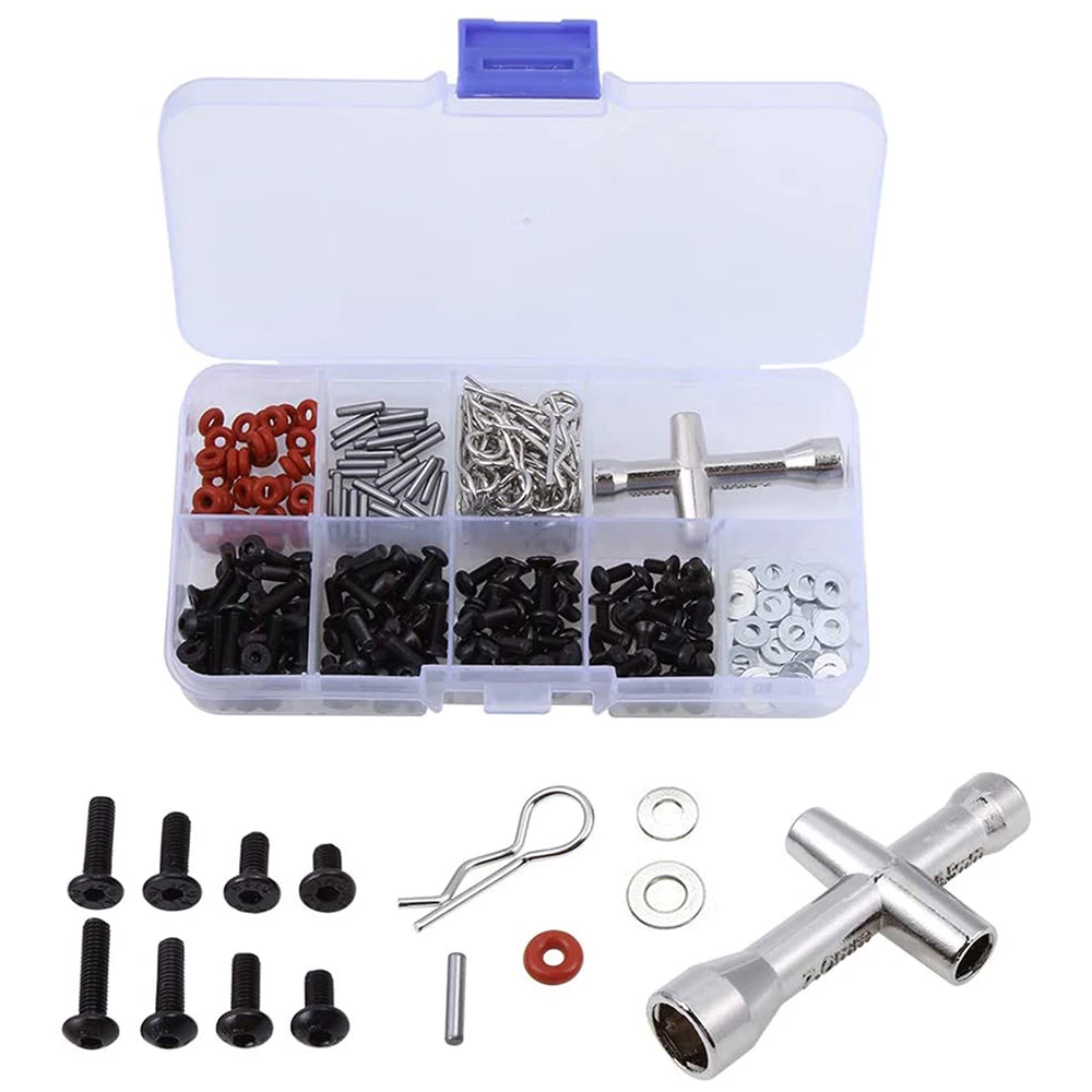 270Pcs 특수 수리 도구 및 나사 세트 RC 도구 상자 1/8 1/10 HSP Redcat Arrma Traxxas 슬래시 RC 자동차 육각 렌치 DIY 부품