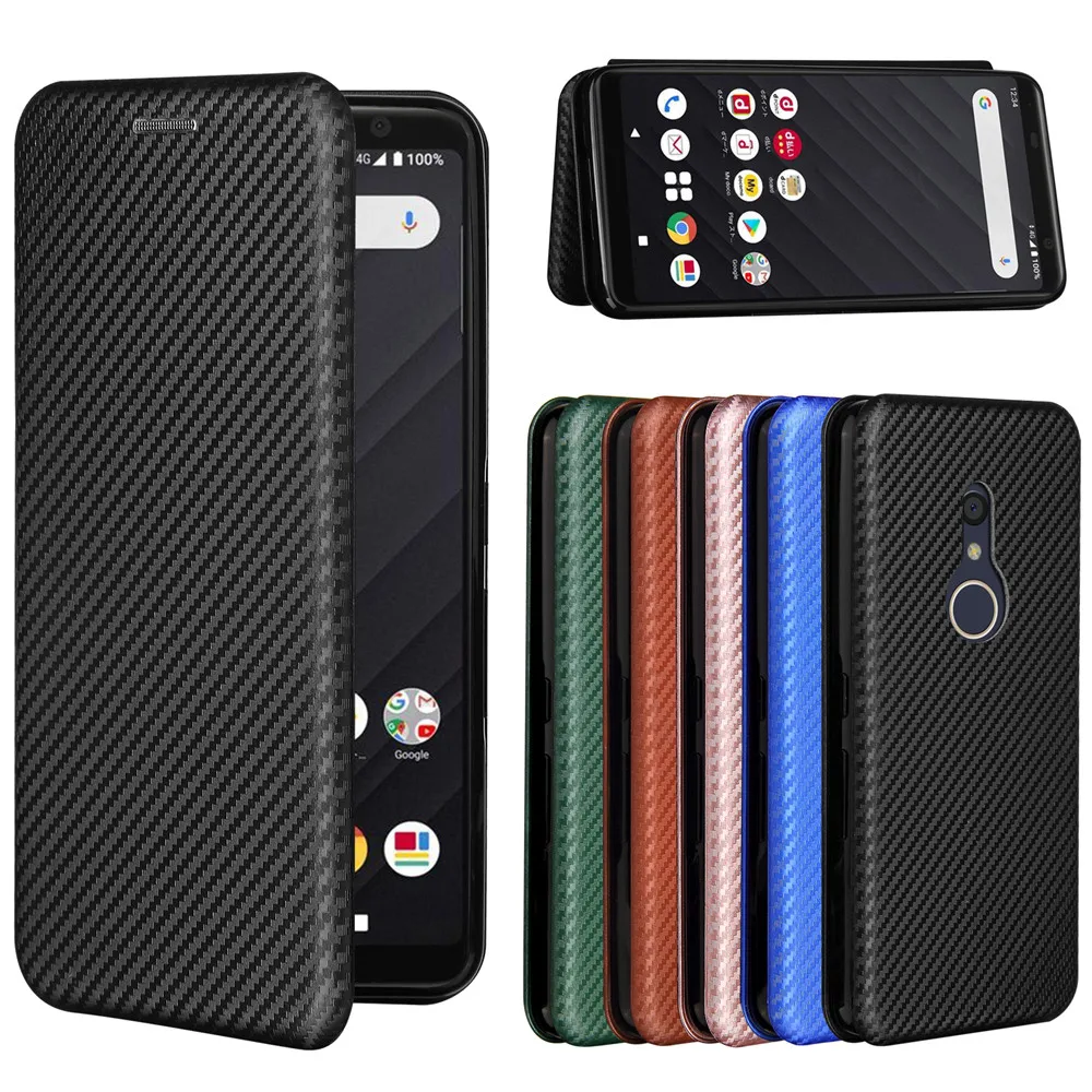 

For Fujitsu Arrows Boxer Case Luxury Carbon Fiber Skin Magnetic Adsorption Case For Fujitsu Arrows Be5 Be 5 F-41B Phone Bag