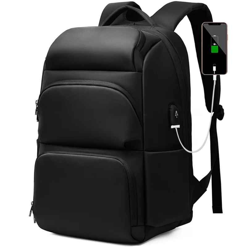 Anti-theft Casual Men's Backpack USB Oxford Cloth Material Multifunctional Large-capacity outdoor Travel Computer Student Bag