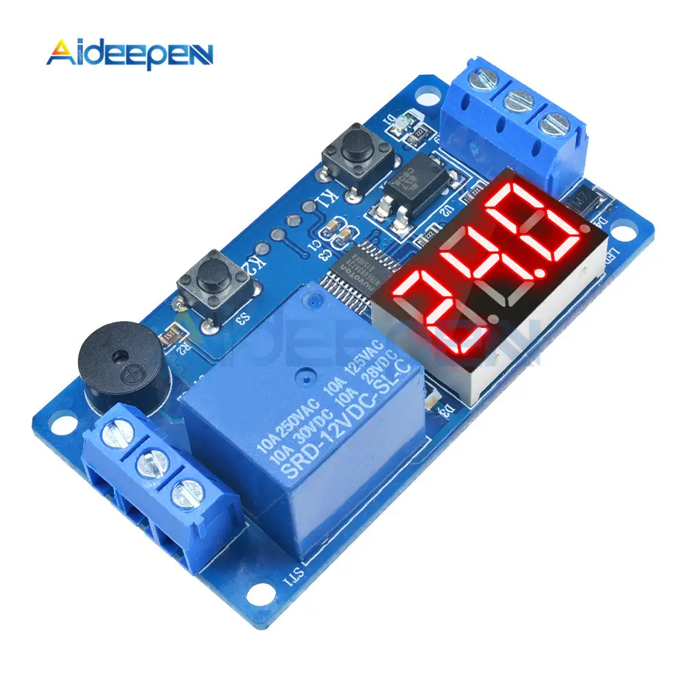 DC 12V Zeit Verzögerung Relais DDC-231 Zeit Relais Programmierbare Timing Relais Control Schalter PNP sensor Trigger PLC Automatisierung Auto summer