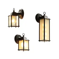 Lámpara de pared minimalista E27, luz de pared impermeable para exteriores, luces de vidrio para Patio, jardín, porche, pasillo, apliques de pared Retro