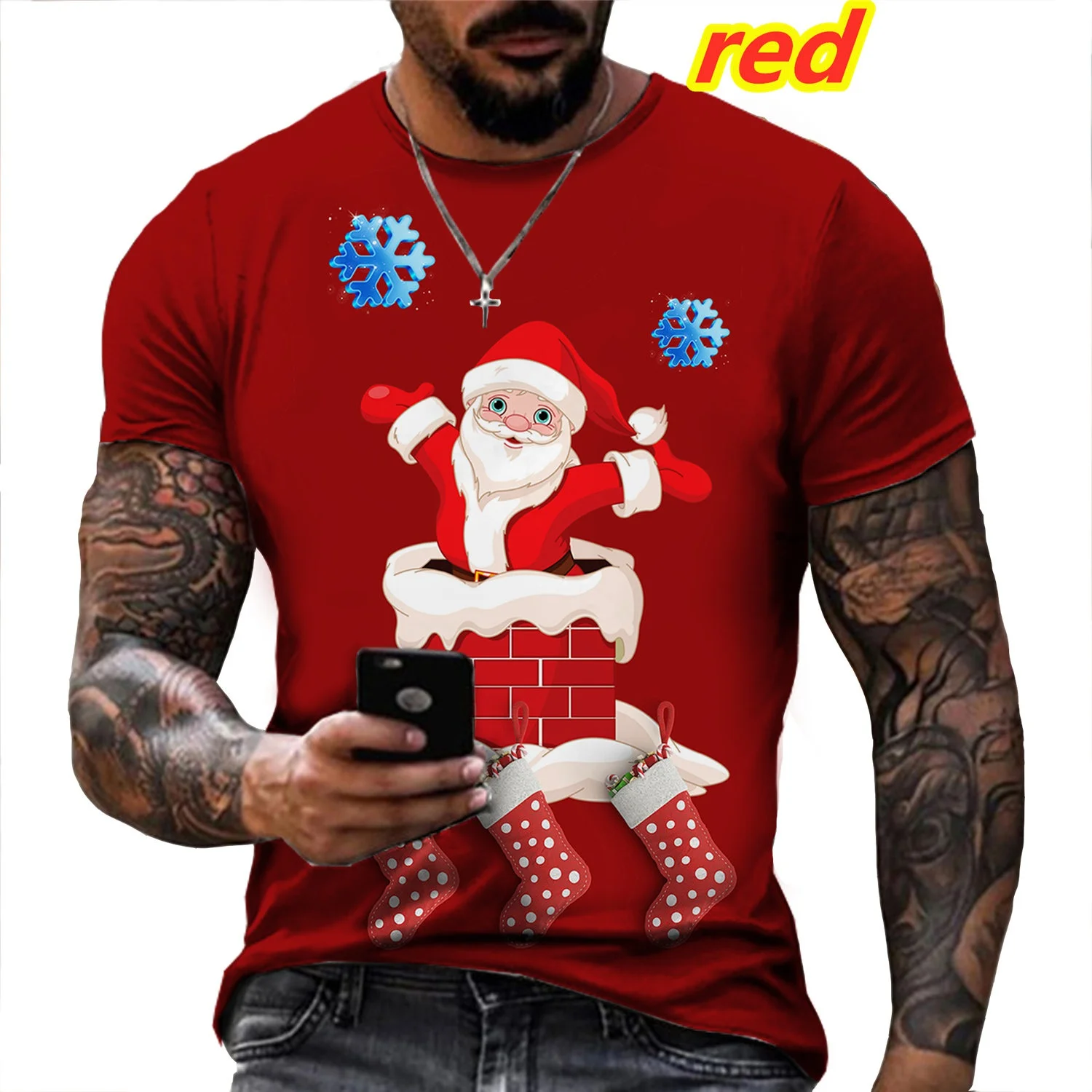 Fashion 3d T Shirt Snowman Santa Claus 3D Printing Tee Shirts Christmas Short Sleeve Funny Tees