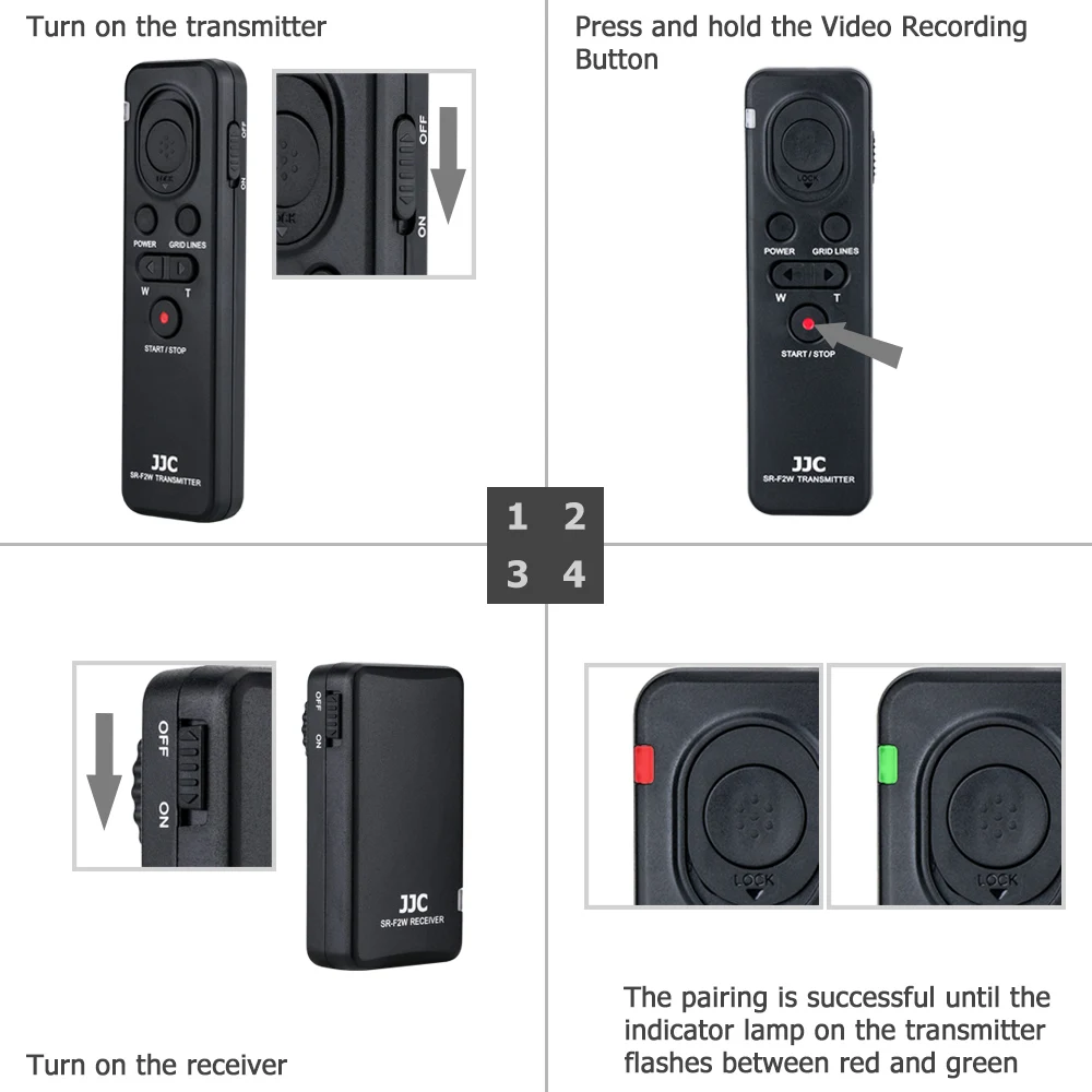 JJC RMT-VP1K Wireless Remote Control Timer Shuter Release for Sony ZV-1 A7IV A7III A7 IV III A7R V IV A6600 A6500 A6400 A6300