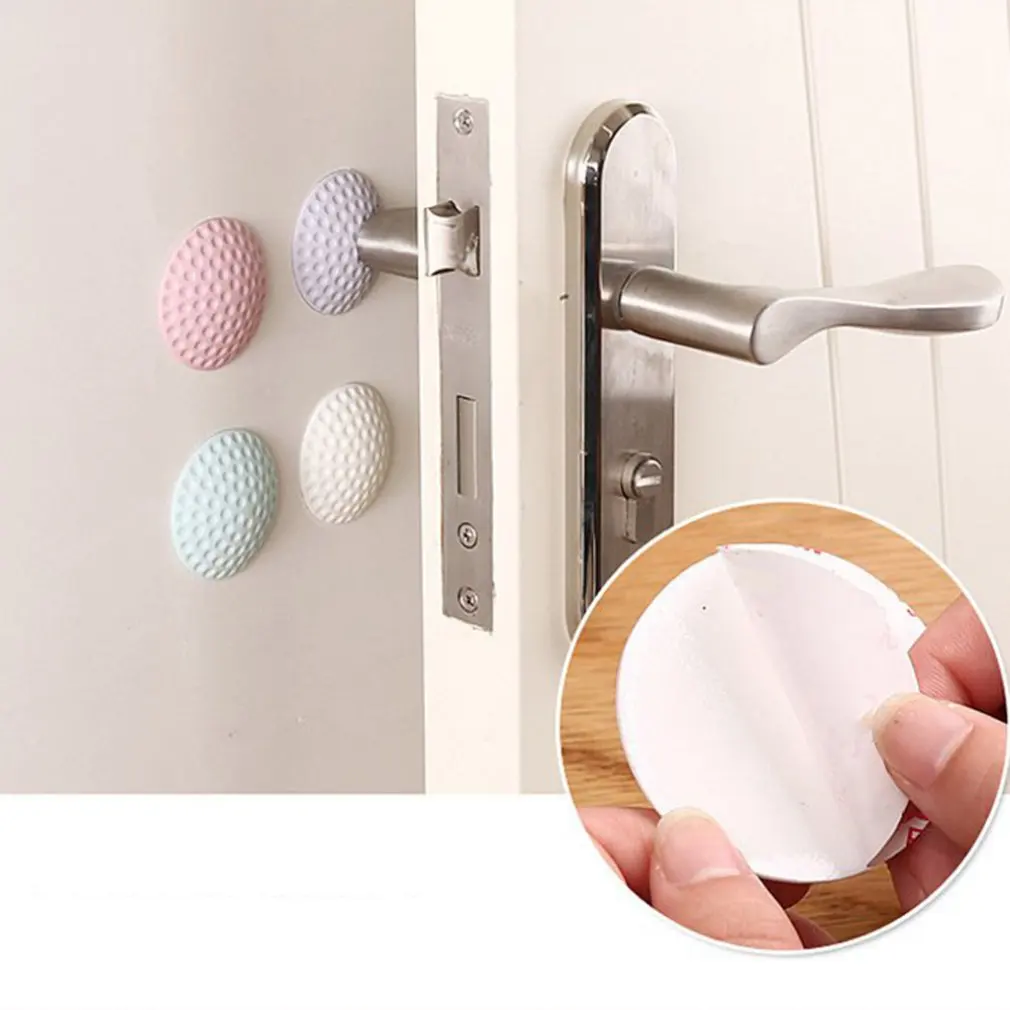 1PCS Wall Thickening Mute Door Stick Golf Styling Rubber Fender Handle Door Lock Protective Pad Protection Home Wall Stickers