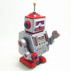 [Lustige] Klassische sammlung Retro Clockwork Wind up Metall Walking Zinn werker roboter rückruf Mechanische spielzeug kinder weihnachten geschenk