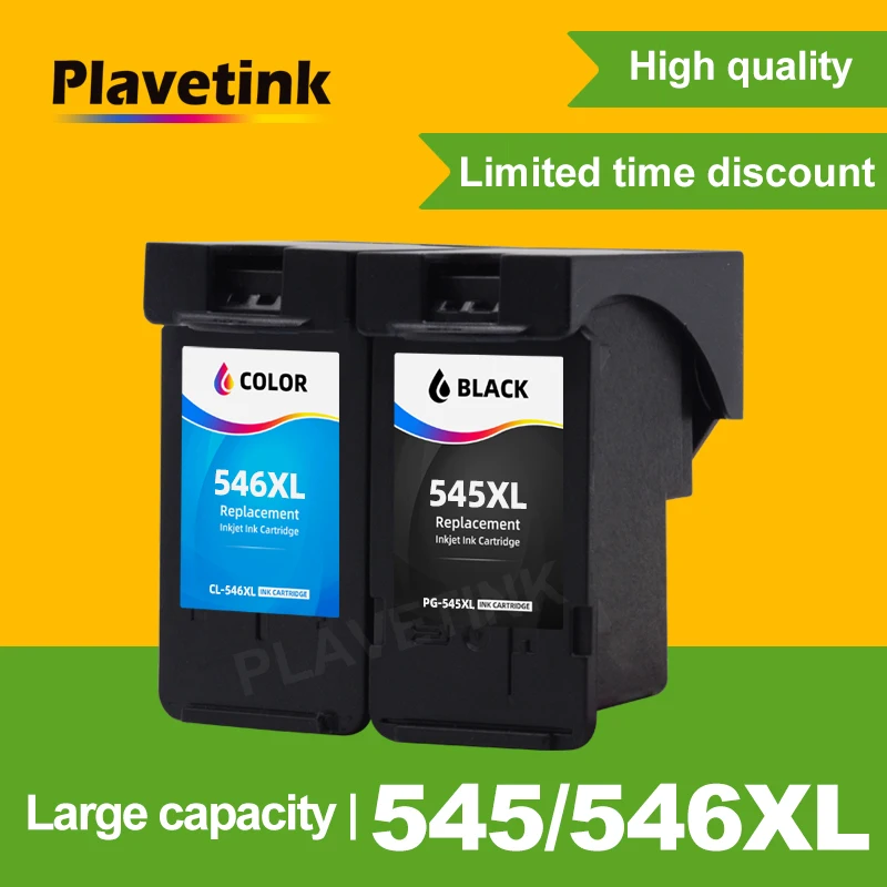 Plavetink Compatible 545XL 546 XL Cartridge Replacement for Canon PG545 PG 545 for Pixma MG3050 2550 2450 2550S 2950 MX495