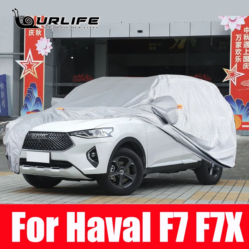 

For Haval F7 F7X 2021 2022 2023 Car Covers Waterproof Dust Rain Snow Protection Outdoor Full Body Cover Exterior Accessories