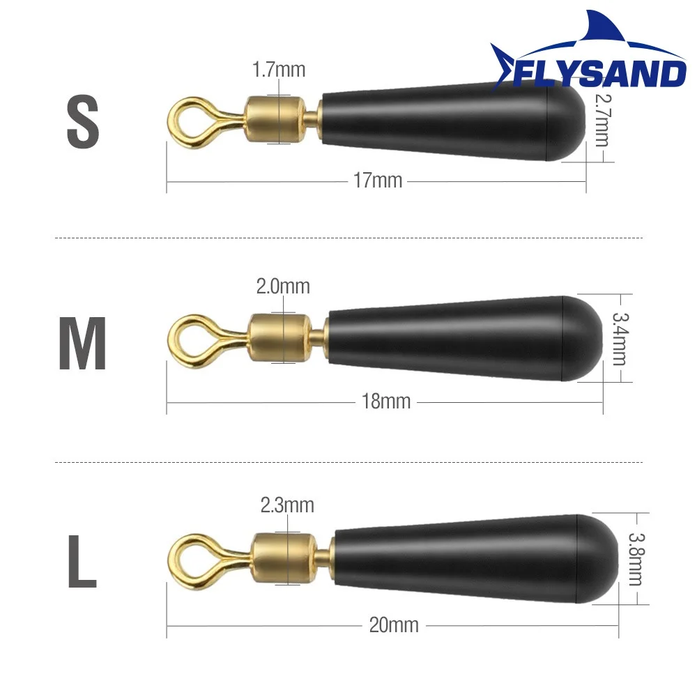 FLYSAND 50 개/상자 고품질 드리프트 낚시 플로트 좌석 구리 머리 고무 Bobber Led 낚시 플로트 회전 부표 좌석