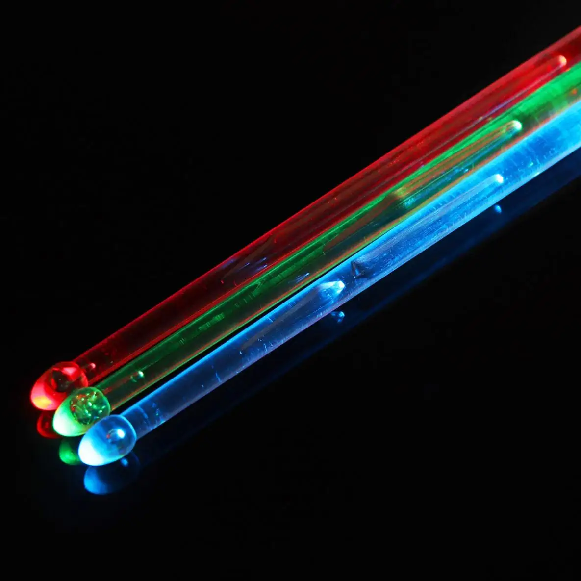 5A LED Drum Stick Noctilucent Glow in The Dark Stage Performance Luminous Jazz Drumsticks Red Green Blue 3 Colors Optional