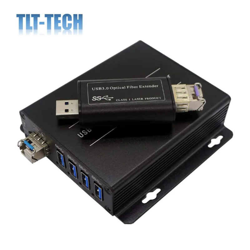 4 Ports USB 3.0/2.0/1.1 Extender Over Fiber Optical up to Max 250 Meters transmitter and receiver with 10 Gbps SFP