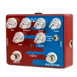 Caline CP-68 Distortion Delay Guitar Effect Pedal True Bypass Guitar Accessories Guitar Parts Aluminum Alloy