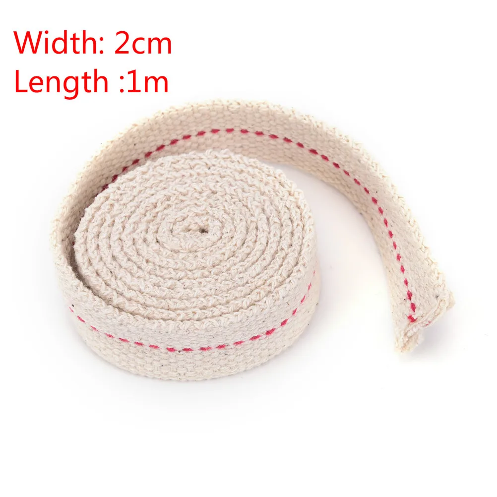 1mx2cm DIY Accessory Material 1M Strong Flat Cotton Wick Core For Kerosene Burner Stove Lighting Lantern Oil Lamp Making