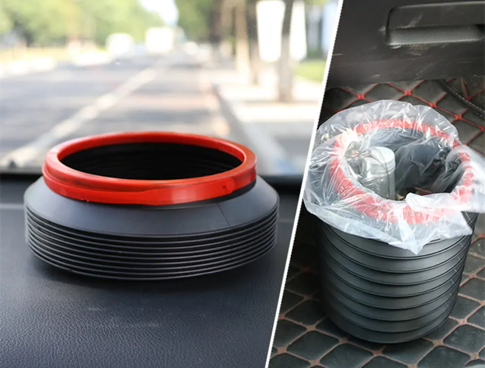 Car Foldable Trash Can Bin For Subaru Forester Outback Legacy Impreza XV BRZ VIZIV LEVORG Ascent Exiga