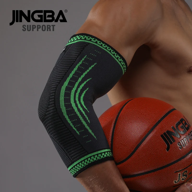 JINGBA SUPPORT 1PCS Compression Elastic Nylon Basketball Elbow brace support protector Volleyball Fitness Bandage Elbow pads