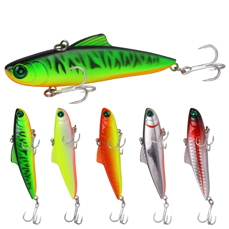 1PCS VIB Fishing Lure Lead Swim Minnow Wobbler Hard Bait85mm21g Artificial Crankbait Winter Sea Fishing Bass Diving Swivel Bait