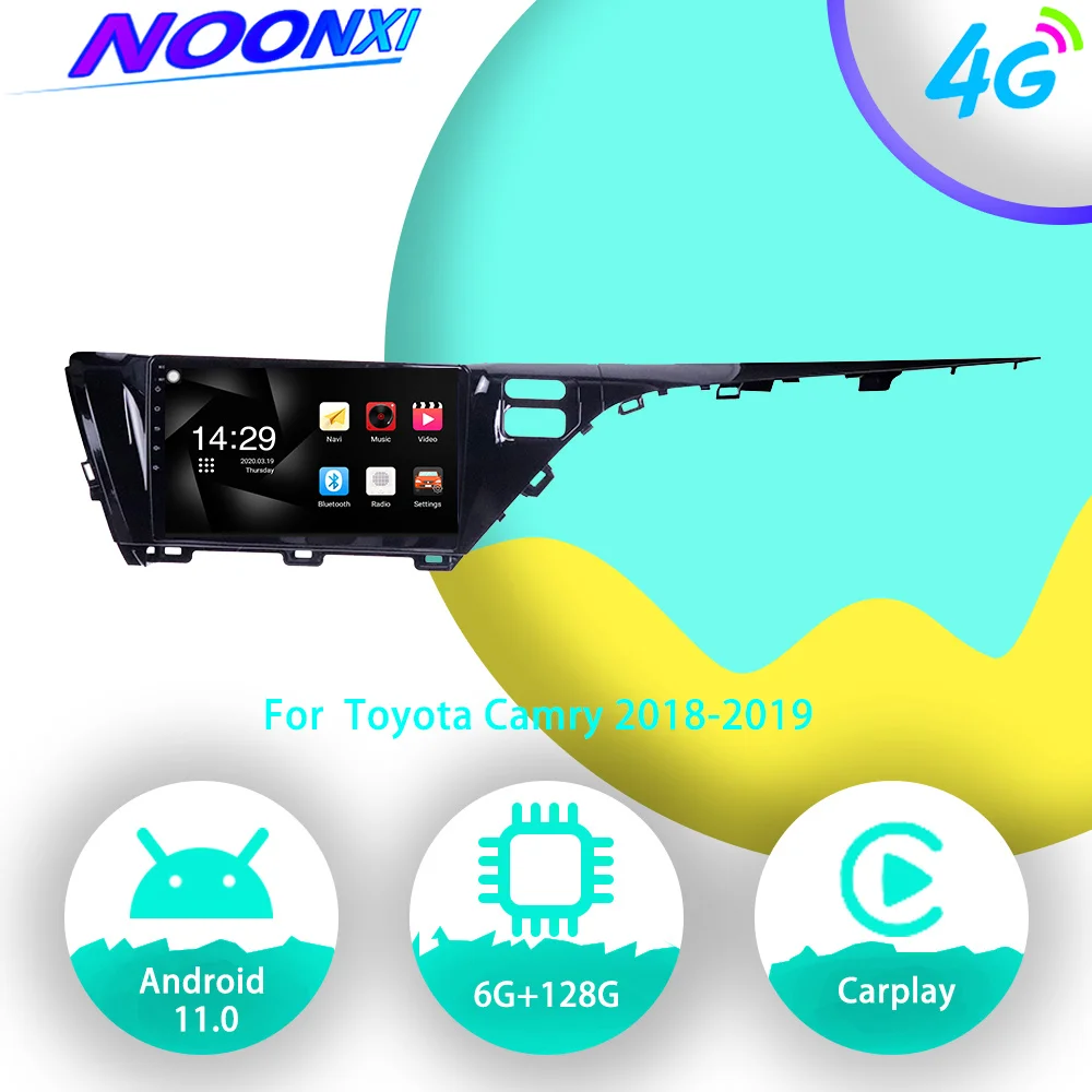 

128G Android 11 Car Radio GPS Navigation For Toyota Camry 2018-2019 Multimedia Video Player RDS Autoradio No 2 Din DVD Head Unit