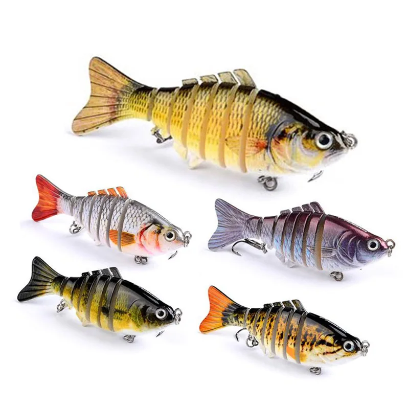 Hot 1 Pcs Bait  Saltwater Bionic Fishing Lure SwimBait Bass Perch Pike Walleye Hot Articulated Fishing Lure Crankbait 7 Segment