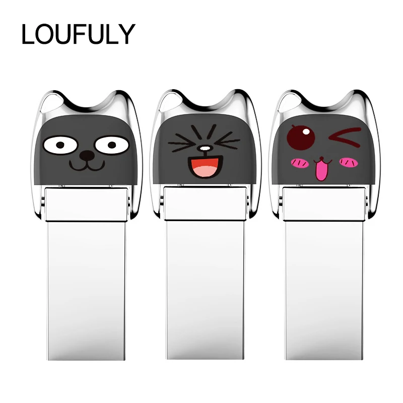 Cartoon OTG Usb 3.0 Type C Pendrive 32GB USB C Flash Drive 64GB Pen Drive For Android Phone U Stick Memory For Laptop Customized