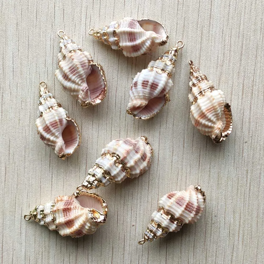 Fashion good quality natural Shell Conch Charms Pendants for Diy necklace bracelet Accessories Making Wholesale 20pcs/lot image 3