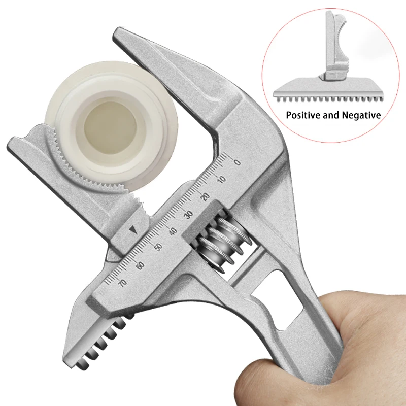 Chave universal multifuncional airj, chave grande de abertura, chave de banheiro, ajustável, liga de alumínio, ferramentas manuais de reparo