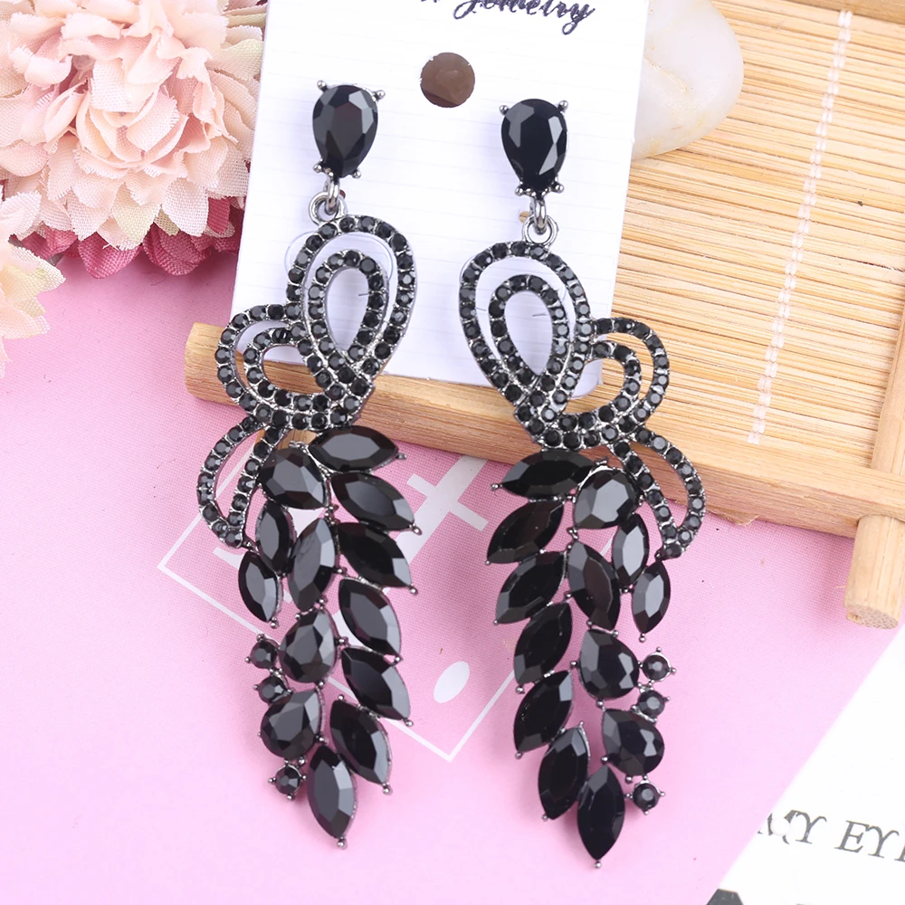 VEYO Crystal Hollow Luxury Drop Earrings Butterfly Party Dangle Earrings for Women Fashion Jewelry New