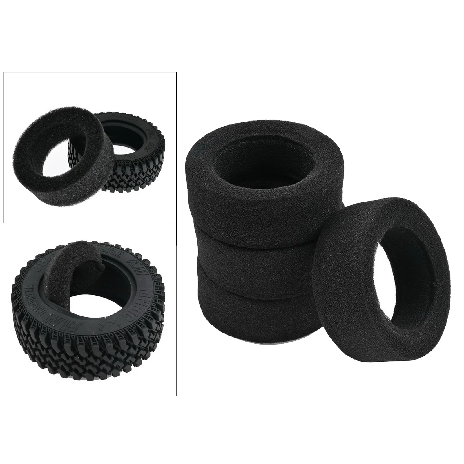 4pcs RC Wheel Tyre Tires Foam Insert for MN86K MN86KS MN86 1:12 RC Car