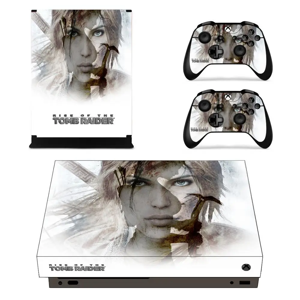 Tomb Raider Full Cover Skin Console & Controller Decal Stickers for Xbox One X Skin Stickers Vinyl