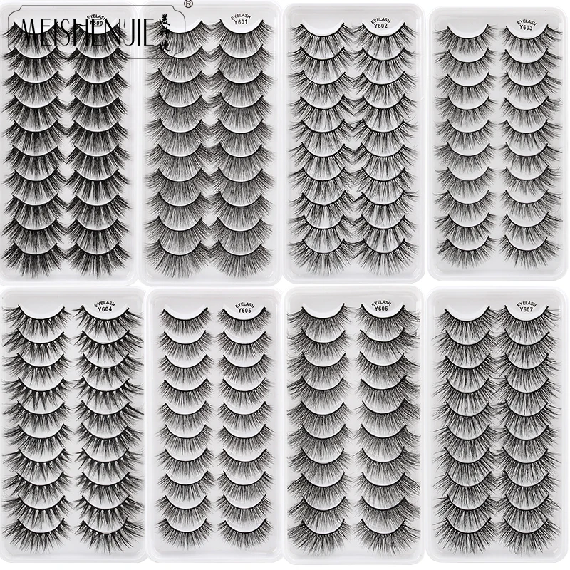 

MEISHENJIE 3/5/10 Pair 3D Mink Lashes Natural Eyelash Dramatic False Eyelashes Faux Cils Makeup Fake Eyelash Extension maquiagem