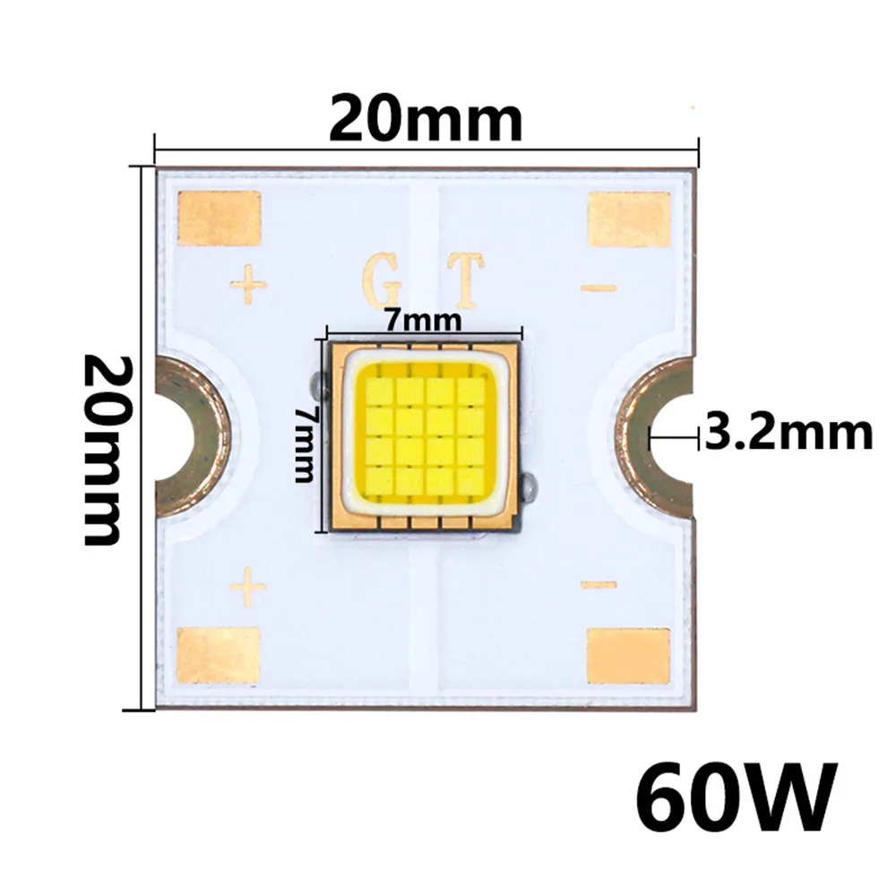 

Светодиодная лампа высокой мощности, 60 Вт, суперъяркая, 10000K, a, светодиодные бусины, трубка PCB, подложка медной ламсветильник для фонарей, DIY