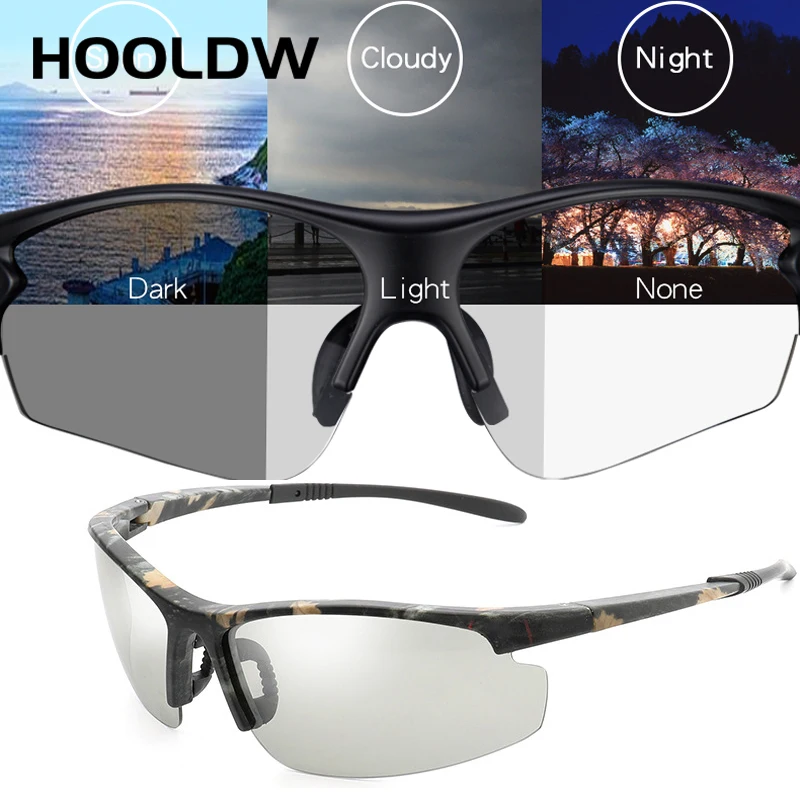 

HOOLDW Polarized Photochromic Sunglasses Chameleon Glasses Men Women Anti-glare Driving Goggle Sun glasses Change Color Eyewear