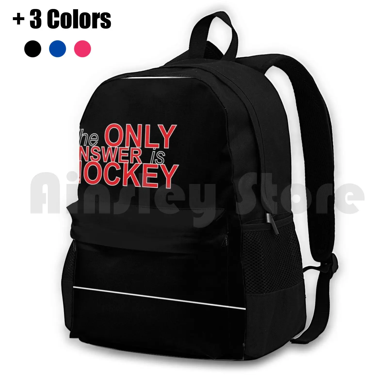 Only Answer Is Hockey Outdoor Hiking Backpack Riding Climbing Sports Bag Hockey Answer Passion Love Sports