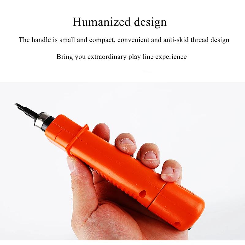 HTOC RJ45 RJ11 Wire Cutter Cable Hitting Tool Multi-function Cable Network Module Distribution Frame Hitting Tool Wire Press